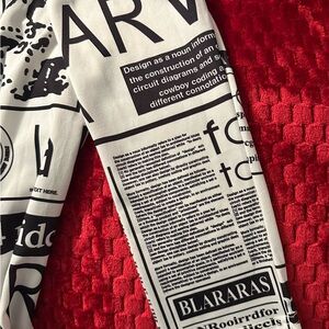 Avant-garde Newspaper Print Dress